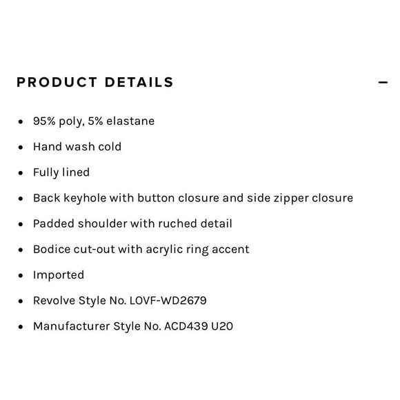 NWT Lovers And Friends Encore Dress - Size Large - Black - Picture 10 of 10